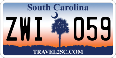 SC license plate ZWI059