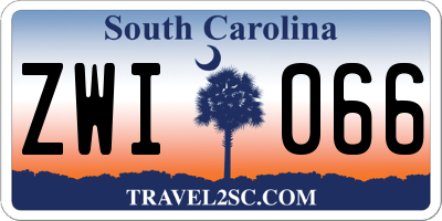 SC license plate ZWI066
