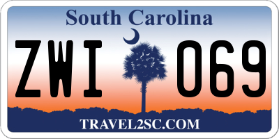 SC license plate ZWI069