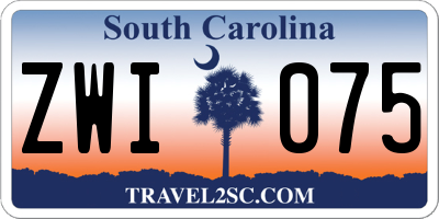 SC license plate ZWI075