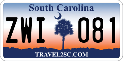 SC license plate ZWI081