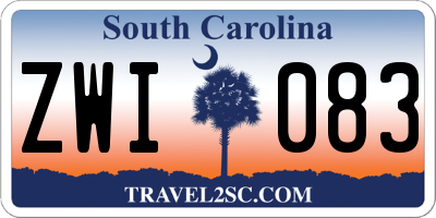 SC license plate ZWI083