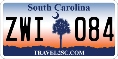 SC license plate ZWI084