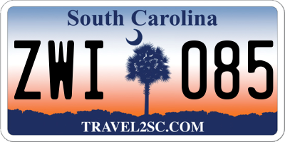 SC license plate ZWI085