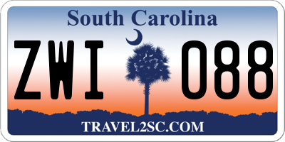 SC license plate ZWI088