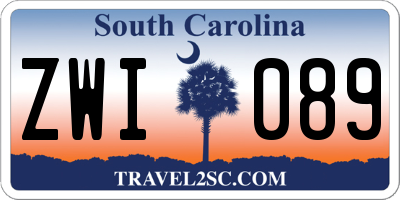 SC license plate ZWI089