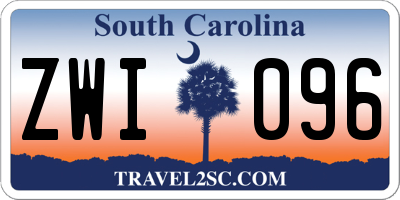 SC license plate ZWI096
