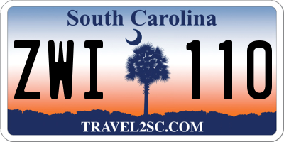SC license plate ZWI110
