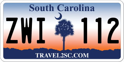SC license plate ZWI112