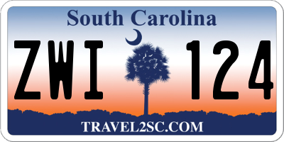 SC license plate ZWI124