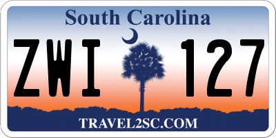 SC license plate ZWI127