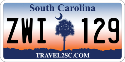 SC license plate ZWI129