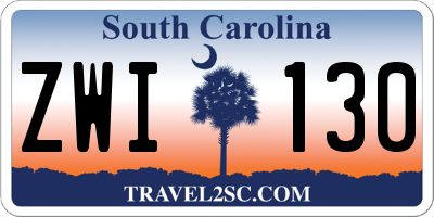 SC license plate ZWI130