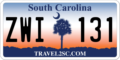 SC license plate ZWI131