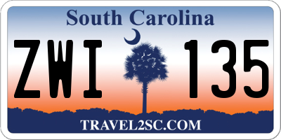 SC license plate ZWI135