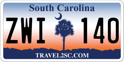 SC license plate ZWI140