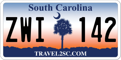 SC license plate ZWI142