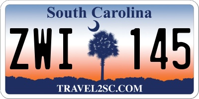 SC license plate ZWI145