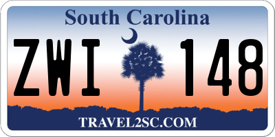 SC license plate ZWI148