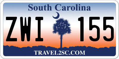 SC license plate ZWI155