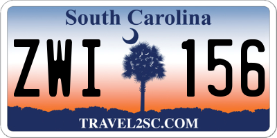 SC license plate ZWI156