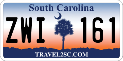 SC license plate ZWI161