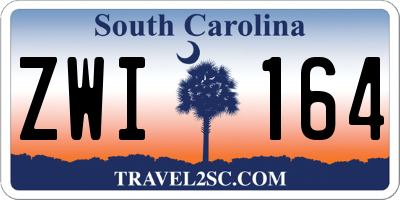 SC license plate ZWI164