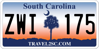SC license plate ZWI175
