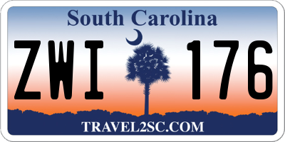 SC license plate ZWI176