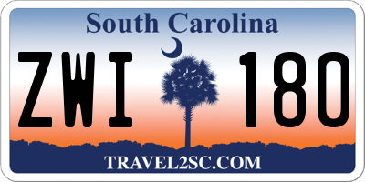 SC license plate ZWI180