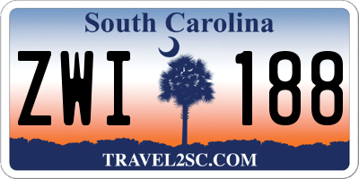 SC license plate ZWI188