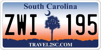 SC license plate ZWI195