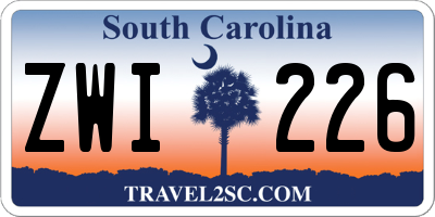 SC license plate ZWI226
