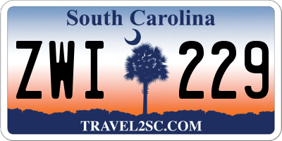 SC license plate ZWI229