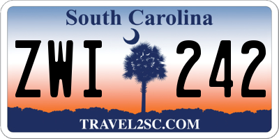 SC license plate ZWI242