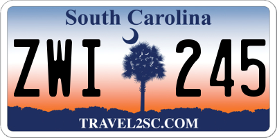 SC license plate ZWI245