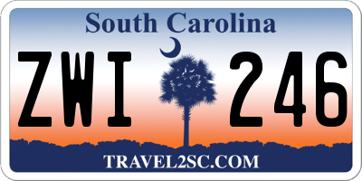 SC license plate ZWI246