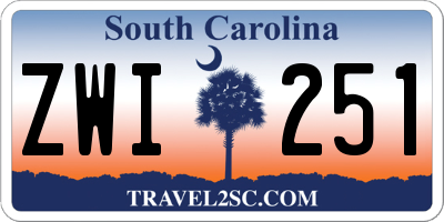 SC license plate ZWI251