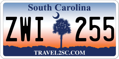 SC license plate ZWI255