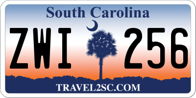 SC license plate ZWI256
