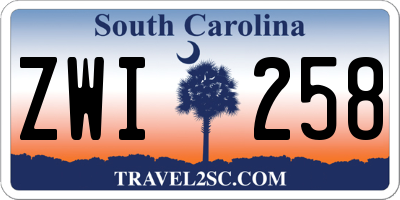SC license plate ZWI258