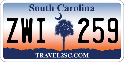 SC license plate ZWI259