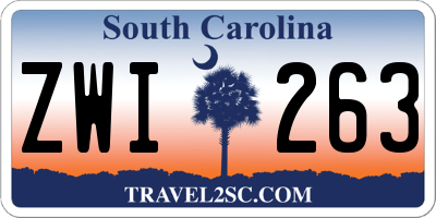 SC license plate ZWI263
