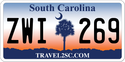 SC license plate ZWI269