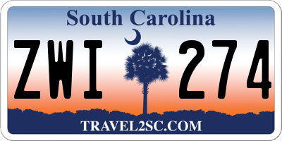SC license plate ZWI274