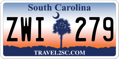 SC license plate ZWI279