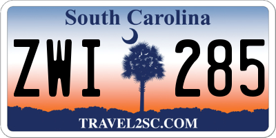 SC license plate ZWI285