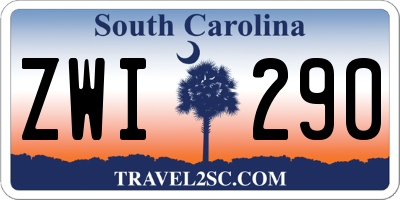 SC license plate ZWI290