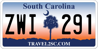 SC license plate ZWI291