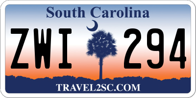 SC license plate ZWI294